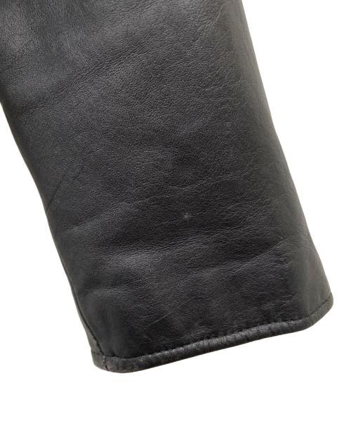 HOUSTON（ヒューストン）HOUSTON (ヒューストン) ダブルライダースジャケット ブラック サイズ:Lの古着・服飾アイテム