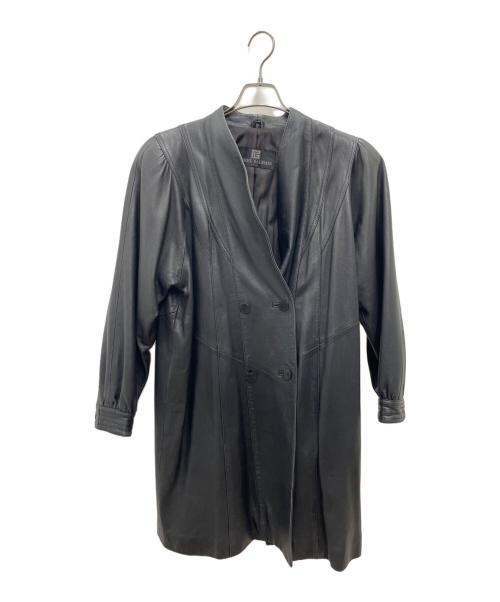 PIERRE BALMAIN（ピエール バルマン）PIERRE BALMAIN (ピエール バルマン) レザージャケット ブラック サイズ:Freeの古着・服飾アイテム