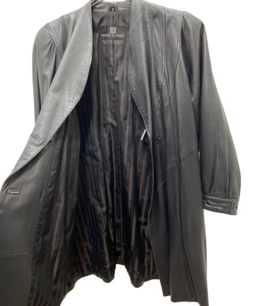 PIERRE BALMAIN（ピエール バルマン）PIERRE BALMAIN (ピエール バルマン) レザージャケット ブラック サイズ:Freeの古着・服飾アイテム