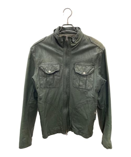 AVIREX（アヴィレックス）AVIREX (アヴィレックス) レザージャケット グリーン サイズ:Lの古着・服飾アイテム