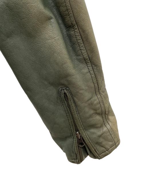 AVIREX（アヴィレックス）AVIREX (アヴィレックス) レザージャケット グリーン サイズ:Lの古着・服飾アイテム