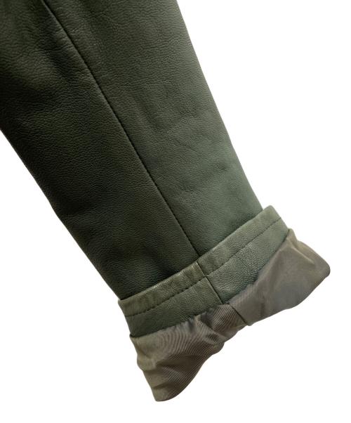 AVIREX（アヴィレックス）AVIREX (アヴィレックス) レザージャケット グリーン サイズ:Lの古着・服飾アイテム
