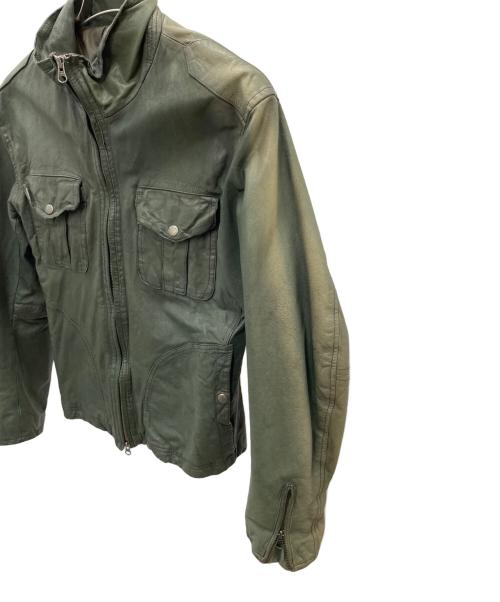 AVIREX（アヴィレックス）AVIREX (アヴィレックス) レザージャケット グリーン サイズ:Lの古着・服飾アイテム