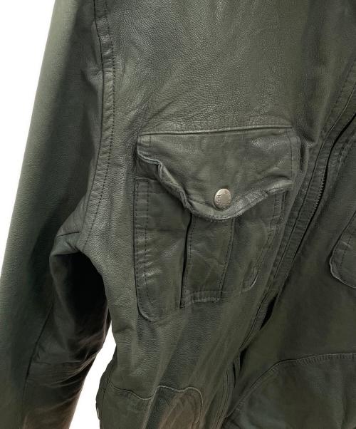 AVIREX（アヴィレックス）AVIREX (アヴィレックス) レザージャケット グリーン サイズ:Lの古着・服飾アイテム