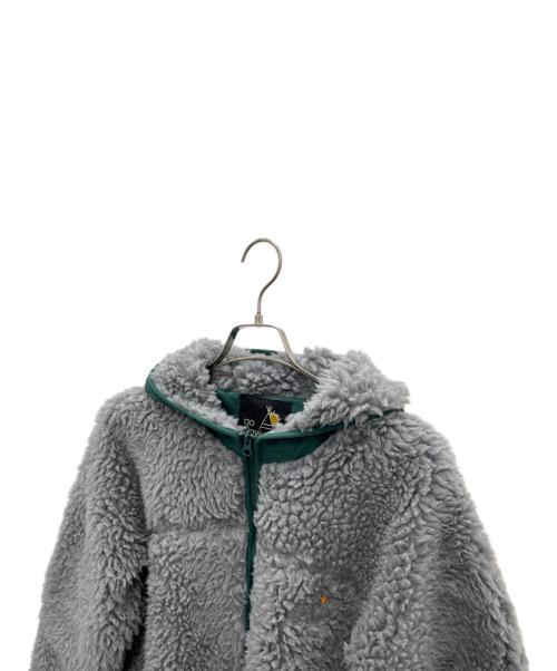 go slow caravan（ゴースローキャラバン）go slow caravan (ゴースローキャラバン) ボアジャケット グレー×グリーン サイズ:3の古着・服飾アイテム