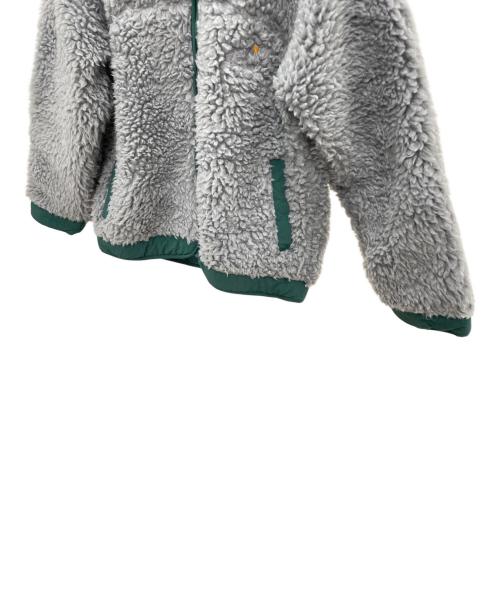 go slow caravan（ゴースローキャラバン）go slow caravan (ゴースローキャラバン) ボアジャケット グレー×グリーン サイズ:3の古着・服飾アイテム