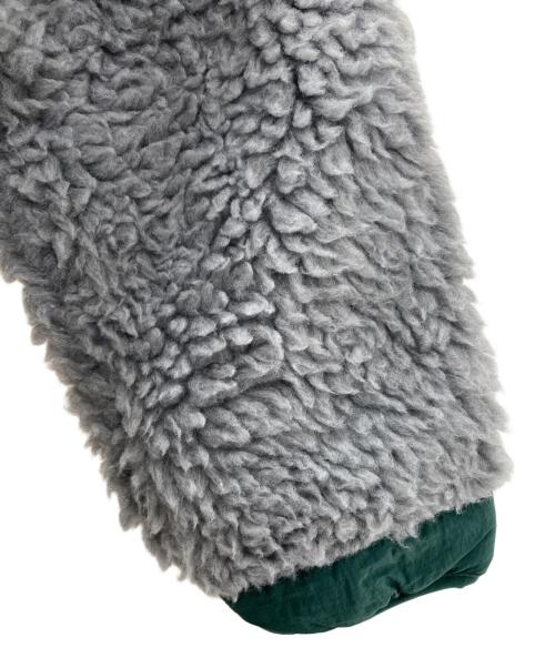 go slow caravan（ゴースローキャラバン）go slow caravan (ゴースローキャラバン) ボアジャケット グレー×グリーン サイズ:3の古着・服飾アイテム