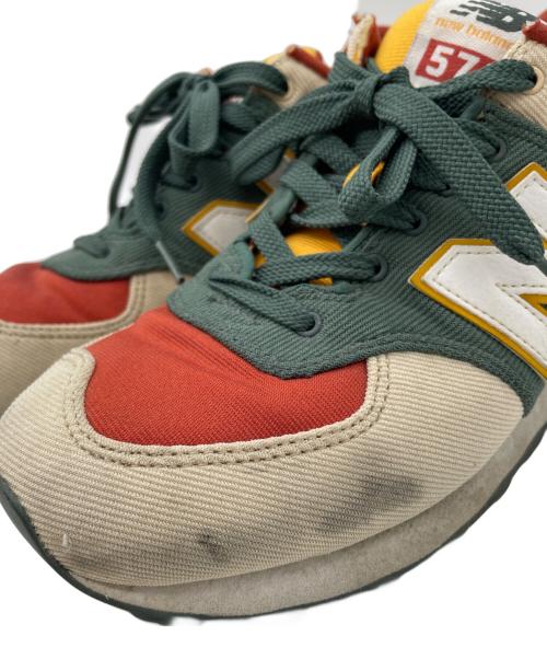 NEW BALANCE（ニューバランス）NEW BALANCE (ニューバランス) スニーカー オレンジ×グリーン サイズ:26の古着・服飾アイテム