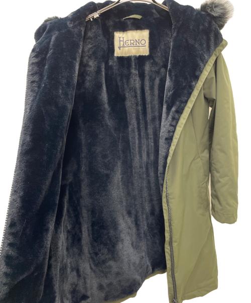 HERNO（ヘルノ）HERNO (ヘルノ) フーデッドコート カーキ サイズ:42の古着・服飾アイテム