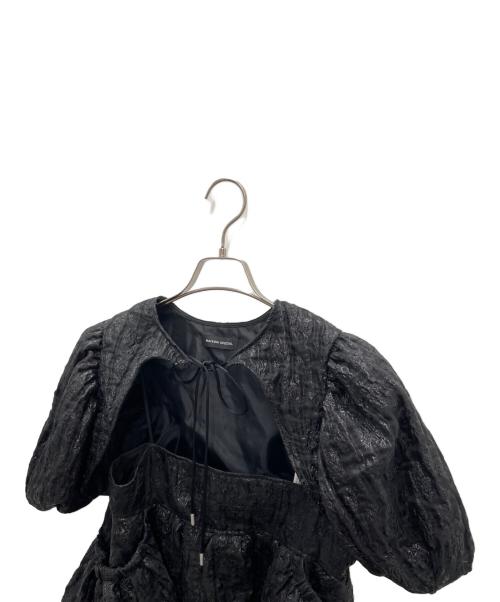 MAISON SPECIAL（メゾンスペシャル）MAISON SPECIAL (メゾンスペシャル) フラワージャガードレイヤードトップ ブラック サイズ:Mの古着・服飾アイテム