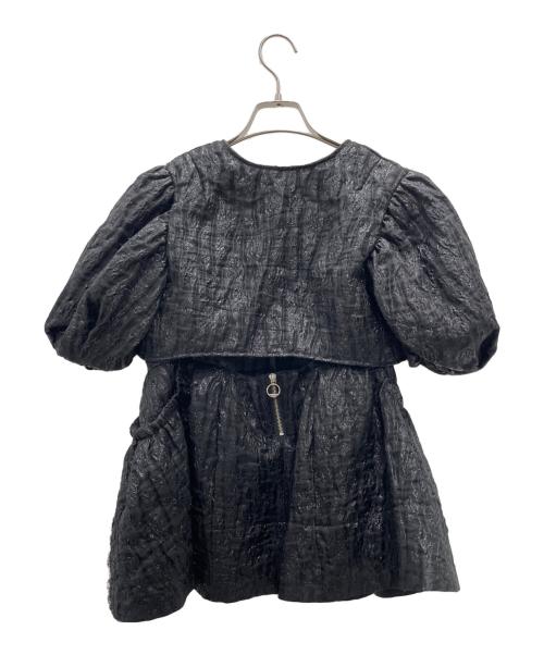MAISON SPECIAL（メゾンスペシャル）MAISON SPECIAL (メゾンスペシャル) フラワージャガードレイヤードトップ ブラック サイズ:Mの古着・服飾アイテム