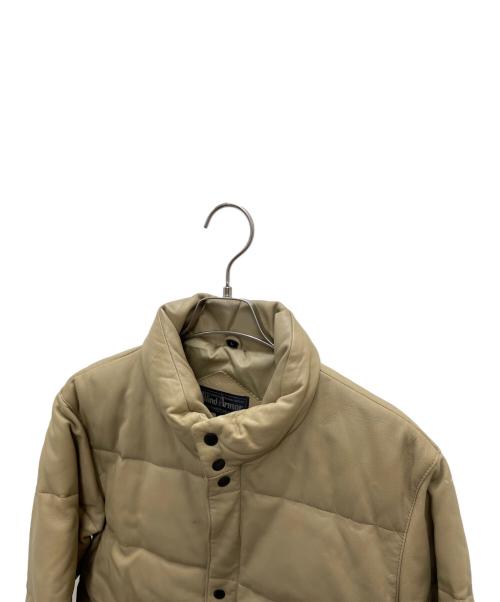 Wind Armor（ウィンドアーマー）Wind Armor (ウィンドアーマー) レザーダウンジャケット ベージュ サイズ:Lの古着・服飾アイテム