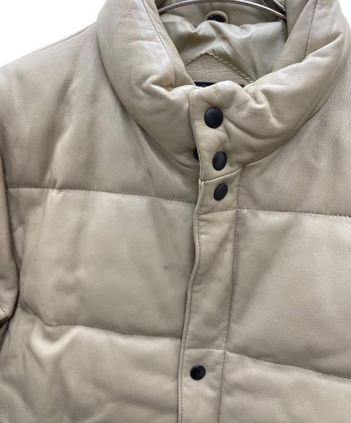 Wind Armor（ウィンドアーマー）Wind Armor (ウィンドアーマー) レザーダウンジャケット ベージュ サイズ:Lの古着・服飾アイテム