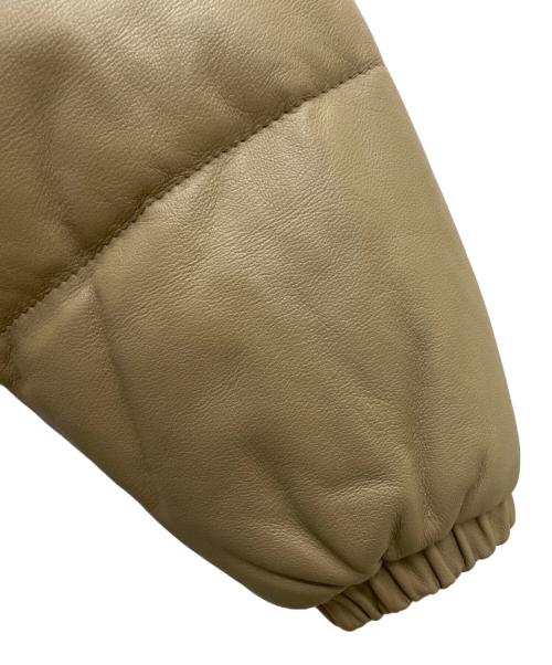 Wind Armor（ウィンドアーマー）Wind Armor (ウィンドアーマー) レザーダウンジャケット ベージュ サイズ:Lの古着・服飾アイテム