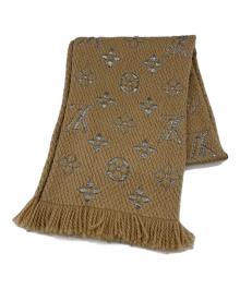 LOUIS VUITTON（ルイ ヴィトン）の古着「エシャルプ・ロゴマニア シャイン マフラー」｜ベージュ