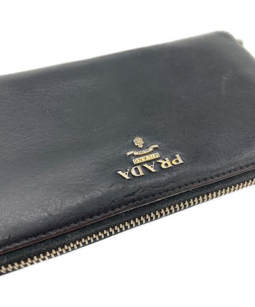 PRADA（プラダ）PRADA (プラダ) 長財布 ブラックの古着・服飾アイテム