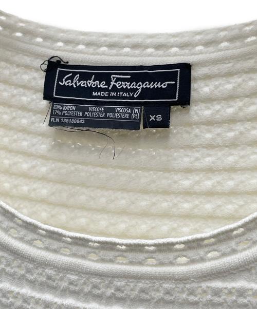 Salvatore Ferragamo（サルヴァトーレ フェラガモ）Salvatore Ferragamo (サルヴァトーレ フェラガモ) 半袖ワンピース ホワイト サイズ:XSの古着・服飾アイテム
