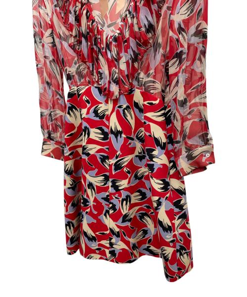 N°21（ヌメロヴェントゥーノ）N°21 (ヌメロヴェントゥーノ) 長袖ワンピース レッド サイズ:40の古着・服飾アイテム