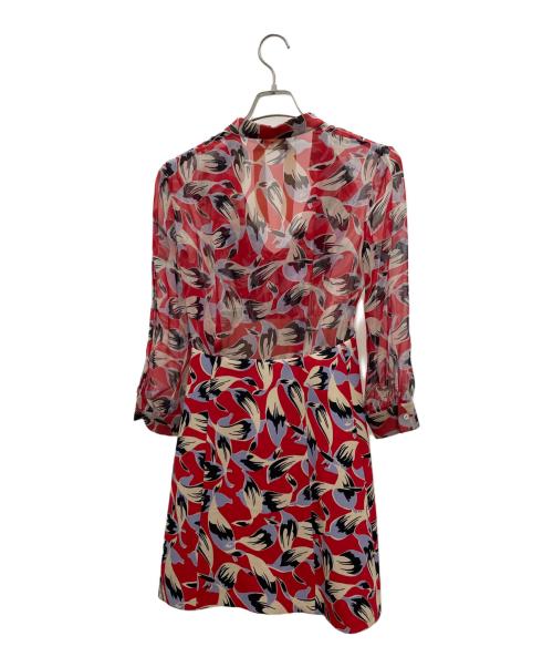 N°21（ヌメロヴェントゥーノ）N°21 (ヌメロヴェントゥーノ) 長袖ワンピース レッド サイズ:40の古着・服飾アイテム