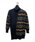 LOUIS VUITTONルイ ヴィトン）の古着「ニットワンピース」｜ブラック×グリーン