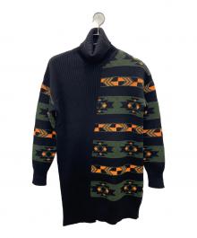 LOUIS VUITTON（ルイ ヴィトン）の古着「ニットワンピース」｜ブラック×グリーン