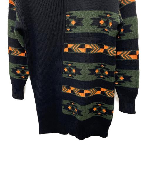 LOUIS VUITTON（ルイ ヴィトン）LOUIS VUITTON (ルイ ヴィトン) ニットワンピース ブラック×グリーン サイズ:Sの古着・服飾アイテム