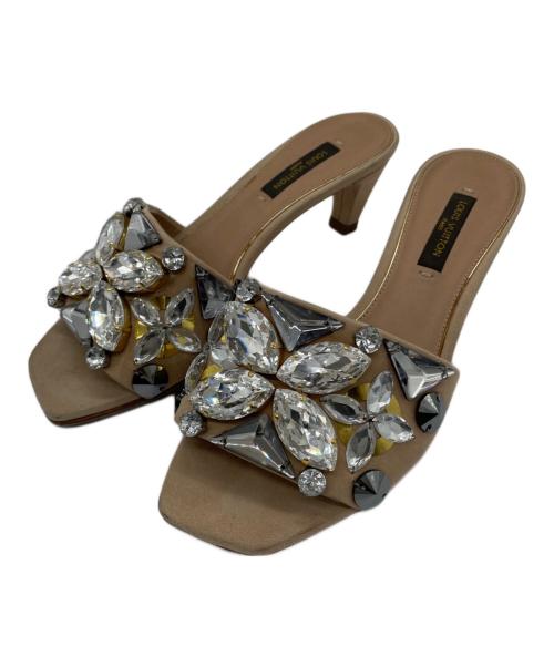 LOUIS VUITTON（ルイ ヴィトン）LOUIS VUITTON (ルイ ヴィトン) ビジューサンダル ピンク×シルバー サイズ:34の古着・服飾アイテム