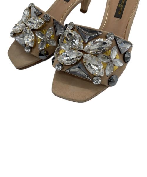 LOUIS VUITTON（ルイ ヴィトン）LOUIS VUITTON (ルイ ヴィトン) ビジューサンダル ピンク×シルバー サイズ:34の古着・服飾アイテム