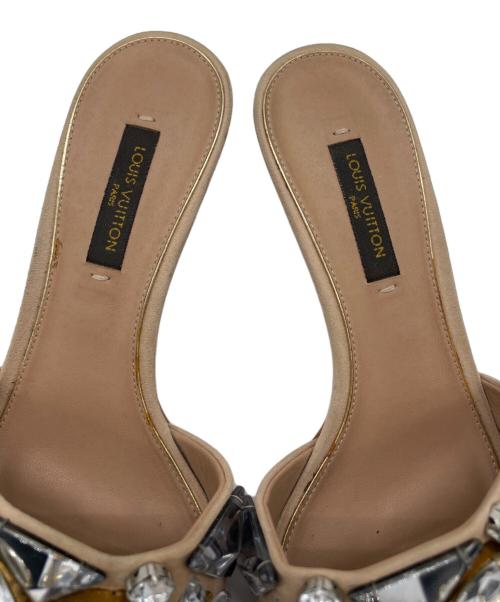 LOUIS VUITTON（ルイ ヴィトン）LOUIS VUITTON (ルイ ヴィトン) ビジューサンダル ピンク×シルバー サイズ:34の古着・服飾アイテム