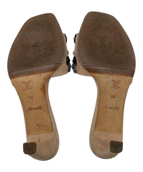 LOUIS VUITTON（ルイ ヴィトン）LOUIS VUITTON (ルイ ヴィトン) ビジューサンダル ピンク×シルバー サイズ:34の古着・服飾アイテム