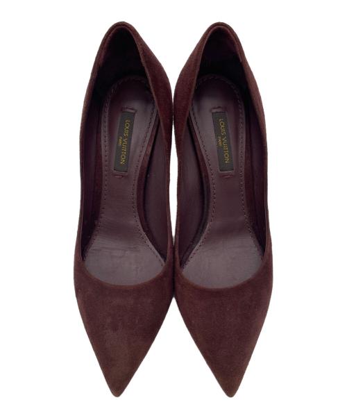 LOUIS VUITTON（ルイ ヴィトン）LOUIS VUITTON (ルイ ヴィトン) スウェードパンプス ブラウン サイズ:34.5の古着・服飾アイテム