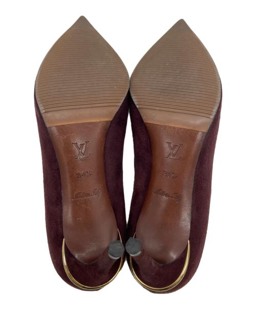 LOUIS VUITTON（ルイ ヴィトン）LOUIS VUITTON (ルイ ヴィトン) スウェードパンプス ブラウン サイズ:34.5の古着・服飾アイテム