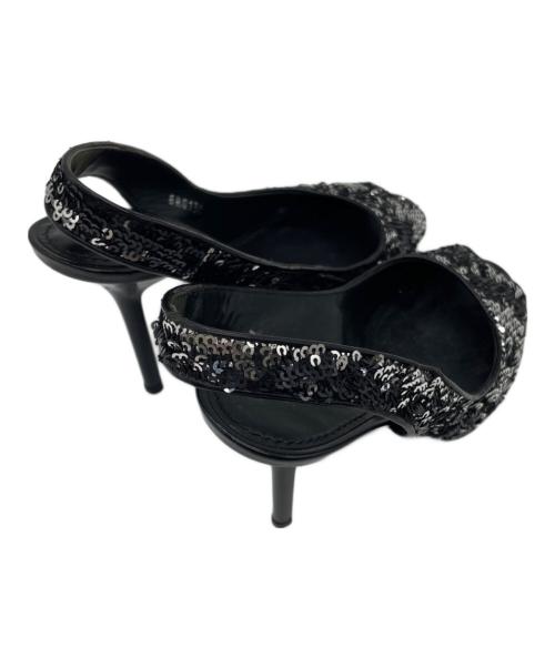 LOUIS VUITTON（ルイ ヴィトン）LOUIS VUITTON (ルイ ヴィトン) ミュール ブラック×シルバー サイズ:34.5の古着・服飾アイテム