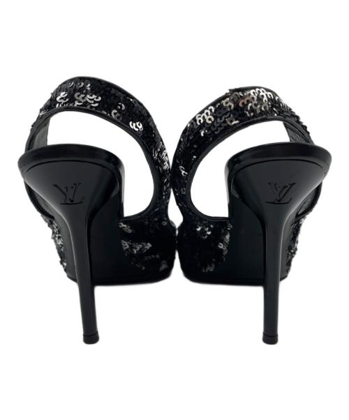 LOUIS VUITTON（ルイ ヴィトン）LOUIS VUITTON (ルイ ヴィトン) ミュール ブラック×シルバー サイズ:34.5の古着・服飾アイテム