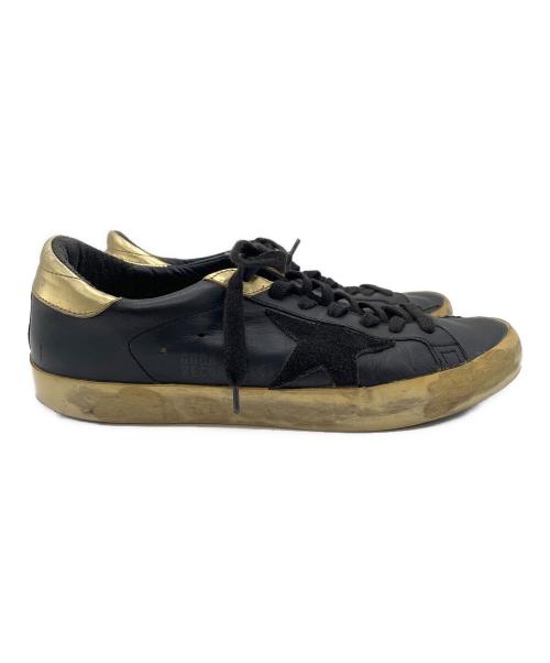 GOLDEN GOOSE（ゴールデングース）GOLDEN GOOSE (ゴールデングース) ヴィンテージ加工スニーカー ブラック×ゴールド サイズ:39の古着・服飾アイテム