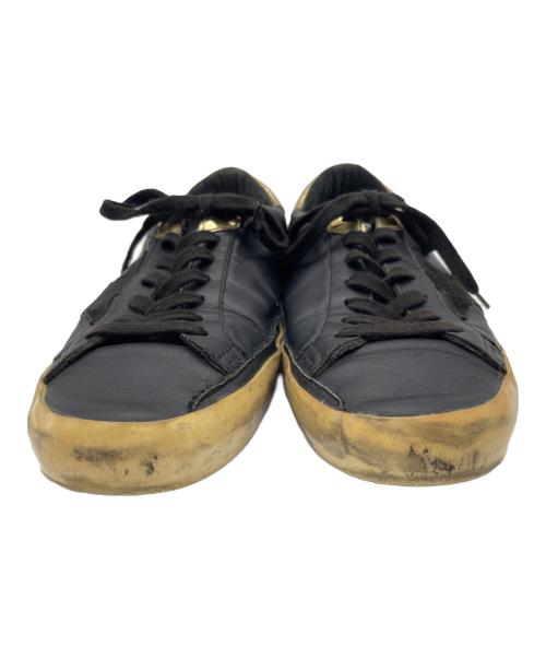 GOLDEN GOOSE（ゴールデングース）GOLDEN GOOSE (ゴールデングース) ヴィンテージ加工スニーカー ブラック×ゴールド サイズ:39の古着・服飾アイテム
