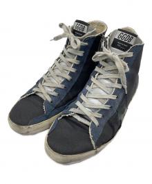 GOLDEN GOOSE（ゴールデングース）の古着「ヴィンテージ加工スニーカー」｜ブラック×ネイビー