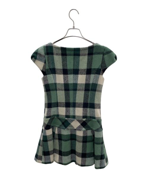 BURBERRY BLUE LABEL（バーバリー ブルー レーベル）BURBERRY BLUE LABEL (バーバリーロンドンブルーレーベル) 半袖ワンピース グリーン サイズ:38の古着・服飾アイテム