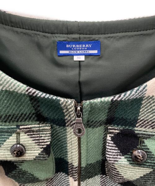 BURBERRY BLUE LABEL（バーバリー ブルー レーベル）BURBERRY BLUE LABEL (バーバリーロンドンブルーレーベル) 半袖ワンピース グリーン サイズ:38の古着・服飾アイテム