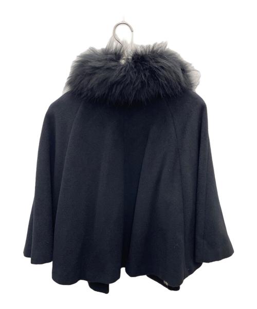 BURBERRY BLUE LABEL（バーバリーロンドンブルーレーベル）BURBERRY BLUE LABEL (バーバリーロンドンブルーレーベル) ポンチョ ブラック サイズ:38の古着・服飾アイテム