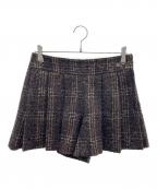 BURBERRY BLUE LABELバーバリーロンドンブルーレーベル）の古着「プリーツ加工キュロットパンツ」｜ブラウン