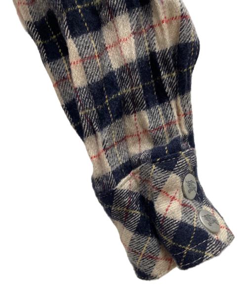 BURBERRY BLUE LABEL（バーバリーロンドンブルーレーベル）BURBERRY BLUE LABEL (バーバリーロンドンブルーレーベル) ジップパーカー ネイビー×ベージュ サイズ:38の古着・服飾アイテム