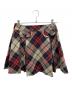 BURBERRY BLUE LABEL（バーバリーロンドンブルーレーベル）の古着「プリーツスカート」｜ベージュ×レッド