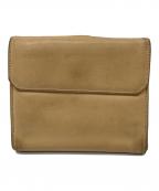 LOEWEロエベ）の古着「アナグラム型カーフレザー2つ折り財布」｜ベージュ