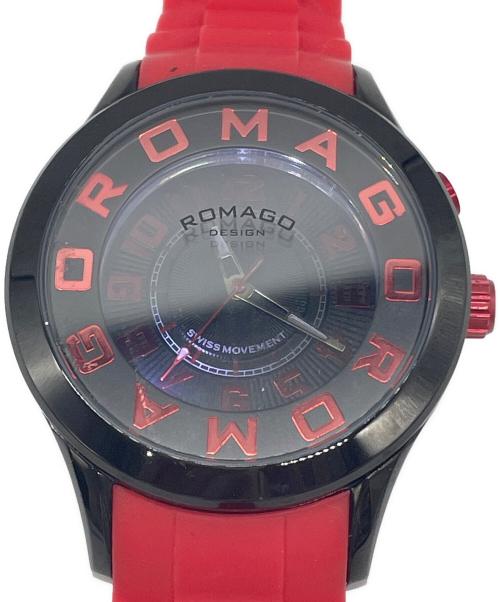 ROMAGO（ロマゴ）ROMAGO (ロマゴ) ミラーウォッチ ブラックの古着・服飾アイテム