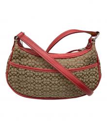 COACH（コーチ）の古着「ショルダーバッグ」｜ベージュ×レッド