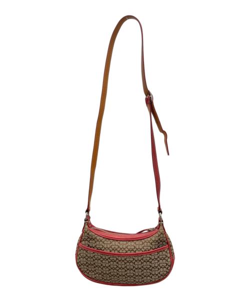 COACH（コーチ）COACH (コーチ) ショルダーバッグ ベージュ×レッドの古着・服飾アイテム