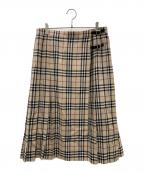BURBERRY LONDONバーバリーロンドン）の古着「ラップスカート」｜ベージュ
