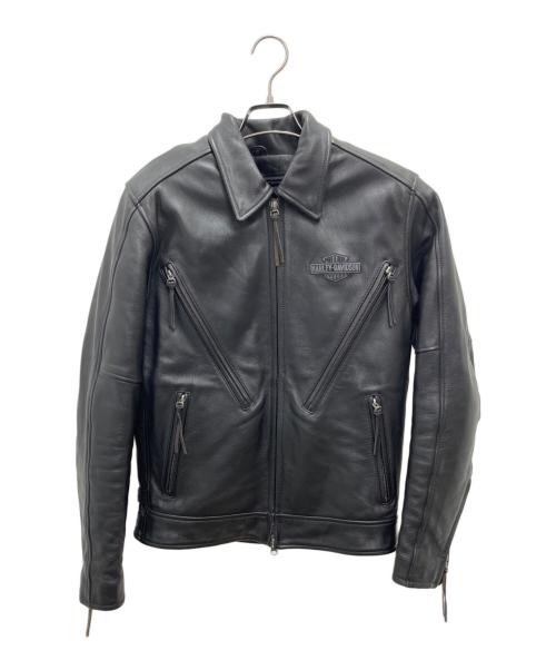 HARLEY-DAVIDSON（ハーレーダビッドソン）HARLEY-DAVIDSON (ハーレーダビッドソン) ライダースジャケット ブラック サイズ:Sの古着・服飾アイテム