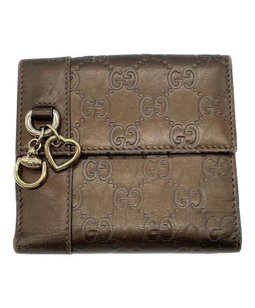 GUCCI（グッチ）GUCCI (グッチ) 2つ折り財布 ブラウンの古着・服飾アイテム